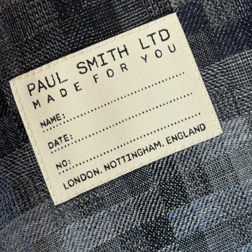 Paul Smith Pixel Plaid Wool Blazer Women's 42 M Blue Grey Designer Smart Casual - Picture 5 of 9